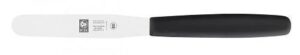 Лопатка кулинарная Icel 205 мм. прямая раб. часть 10*1,7 см. нерж. узкая с пластик. ручкой, черн. артикул 541.6000.10