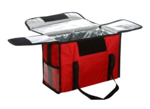 Термосумка для обедов Клен 450х200х300 фольгированная красная