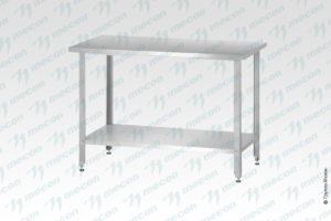 Стол производственный СПРн - 600*700*860 "Norma" (каркас цинк; полка сплошная, нерж. 430; ножка угловая)