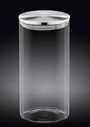 Банка для сыпучих продуктов Wilmax металлическая крышка 1300 мл, H 205 мм, D 100 мм артикул WL-888516/A