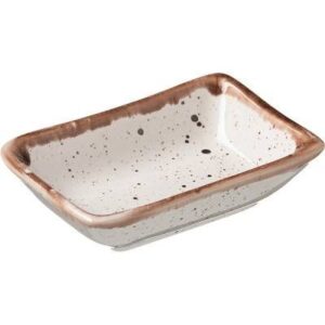 Соусник Борисовская Керамика «Пунто Бьянко»; 50мл; H25, L95, B70мм, фарфор; белый, черный артикул ФРФ88806251