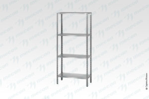 Стеллаж полочный СПЛн - 1500*600*2000 "Norma Inox" (полка сплошная 4 шт.)
