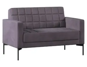 Диван с подлокотниками двухместный Shoko Велюр графитовый