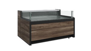 Витрина холодильная Carboma Gelios GC111 SP 1,25-2 (рыба на льду) (1008 Темный дуб)