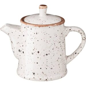 Чайник заварочный Борисовская Керамика «Пунто Бьянка»; 0,5л; H14,5, B10,5см фарфор; белый, черный артикул ФРФ88802751