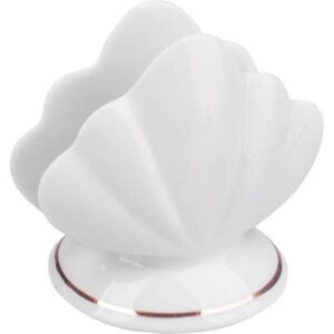 Салфетница Добрушский фарфоровый завод «Елена»; L85, B25мм, фарфор, белый, золотой артикул 0С0162