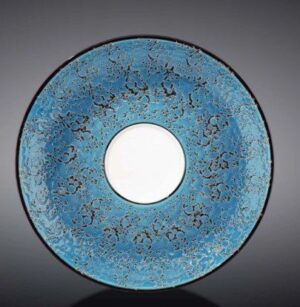 Блюдце Wilmax Splash голубое D 140 мм артикул WL-667635/B