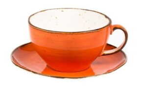 Чайная пара P.L. Proff Cuisine Fusion Orange Sky 375 мл, D 118 мм, H 70 мм артикул P7150112-C&D-SH221 к=24/4