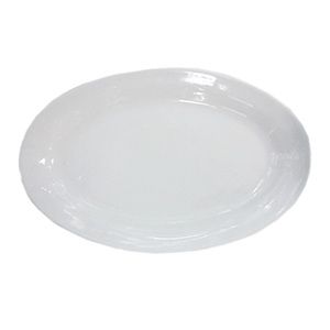 Блюдо Дулево овальное ровный край; H45, L365, B235мм, фарфор, белый артикул 03788