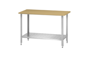 Стол кондитерский СПРн - 1500*700*860 "Norma Zn" (полка перфорация, ножка угловая)
