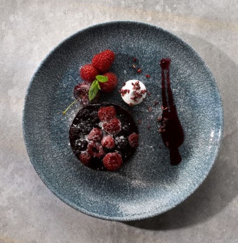 Тарелка CHURCHILL Raku Topaz Blue D 217 мм артикул RKTBEVP81