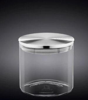 Банка для сыпучих продуктов Wilmax металлическая крышка 600 мл, H 100 мм, D 100 мм артикул WL-888512/A