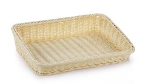 Корзина плетеная Клен бежевая L 380 мм, B 260 мм, H 85 мм артикул кт253