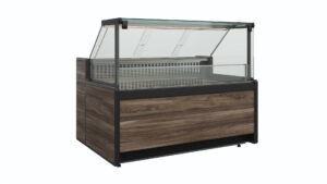 Витрина холодильная Carboma Gelios GC111 SL 1,25-1 (газлифт) (1008 Темный дуб)