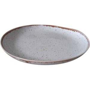 Тарелка Борисовская Керамика «Пунто Бьянко»; D265, H33мм, фарфор, белый, черный артикул ФРФ88809551