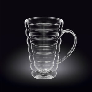Кружка Wilmax Thermo Glass 400 мл, D 90 мм, H 160 мм с двойными стенками артикул 888425