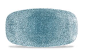 Блюдо CHURCHILL Raku Topaz Blue L 355 мм, B 189 мм артикул RKTBXO141