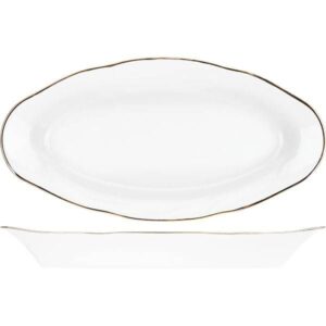 Селедочница Добрушский фарфоровый завод Голубка H 30 мм, L 250 мм, B 125 мм артикул 0C0866