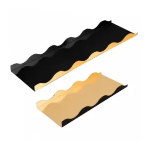 Подложка кондитерская двусторонняя 30*10*2 см, золотая/черная, картон, 50 шт