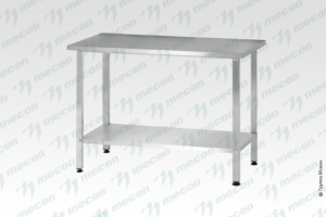 Стол производственный СПРн - 600*600*860 "Norma" (каркас полимер; полка сплошная, нерж. 430; ножка профильная, тр. 40*40)