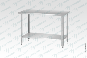 Стол производственный СПРн - 600*600*860 "Norma Inox" (полка сплошная; ножка угловая)