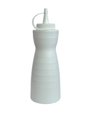 Емкость для соуса MGprof 700 мл. d 68 мм. h 240 мм. фигурная с крышкой бел. артикул 1748 бел