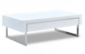 Стол журнальный с ящиками Арно 120*70 белый