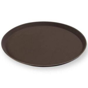 Поднос прорезиненный MGSteel d40 см коричневый /1/12/ артикул 1600CTBr