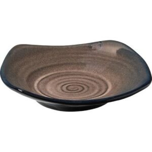 Тарелка Борисовская Керамика «Пати» квадратная; L23, B23см. фарфор, серый, синий артикул ФРФ88808693