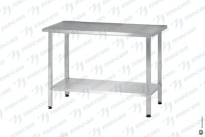 Стол производственный СПРн - 600*600*860 "Norma Inox" (полка сплошная; ножка профильная, тр. 40*40)