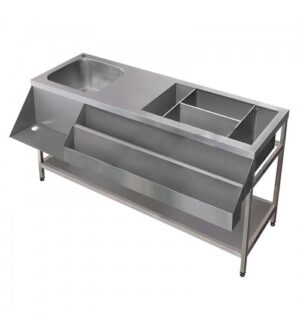 Барная станция Финист (1600х500/720х850) (цельнотянутая мойка)