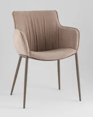 Стул Твигги шенилл бежевый каркас бежево-серый