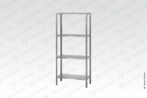 Стеллаж полочный СПЛ - 600*400*1800 "Norma" (стойки цинк; полка сплошная 4 шт. нерж.)