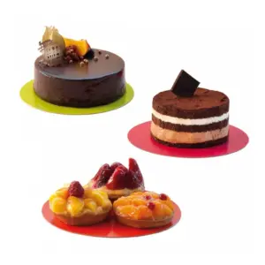 Подложка для торта двухсторонняя, 28 см, толщина 1,5 мм, оранжевый/черный, 50 шт, Garcia de Pou