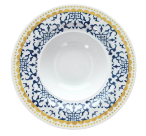 Тарелка для пасты Tognana Selinunte 400 мл, D 280 мм, H 52 мм, белый/синий артикул TZT23288613