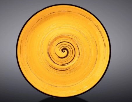 Блюдце Wilmax Spiral желтое D 120 мм артикул WL-669434/B