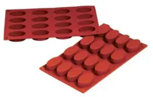 Форма силиконовая P.L. Proff Cuisine "Овал" 16 ячеек 55*33 мм, h 20 мм (30*17,5 см)
