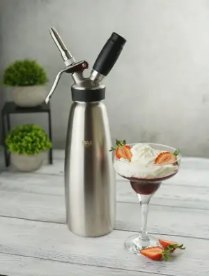 Сифон (кремер) для взбивания сливок, нержавеющая сталь+алюминий, 1 л, P.L.- Barbossa