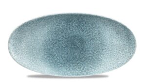 Блюдо CHURCHILL Raku Topaz Blue L 347 мм, B 173 мм артикул RKTBOV351