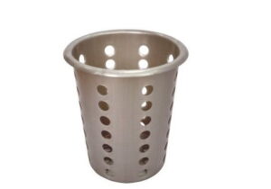 Стакан для столовых приборов MGProf D 95 мм, H 130 мм, стальной, перфор. (57452) артикул 1700