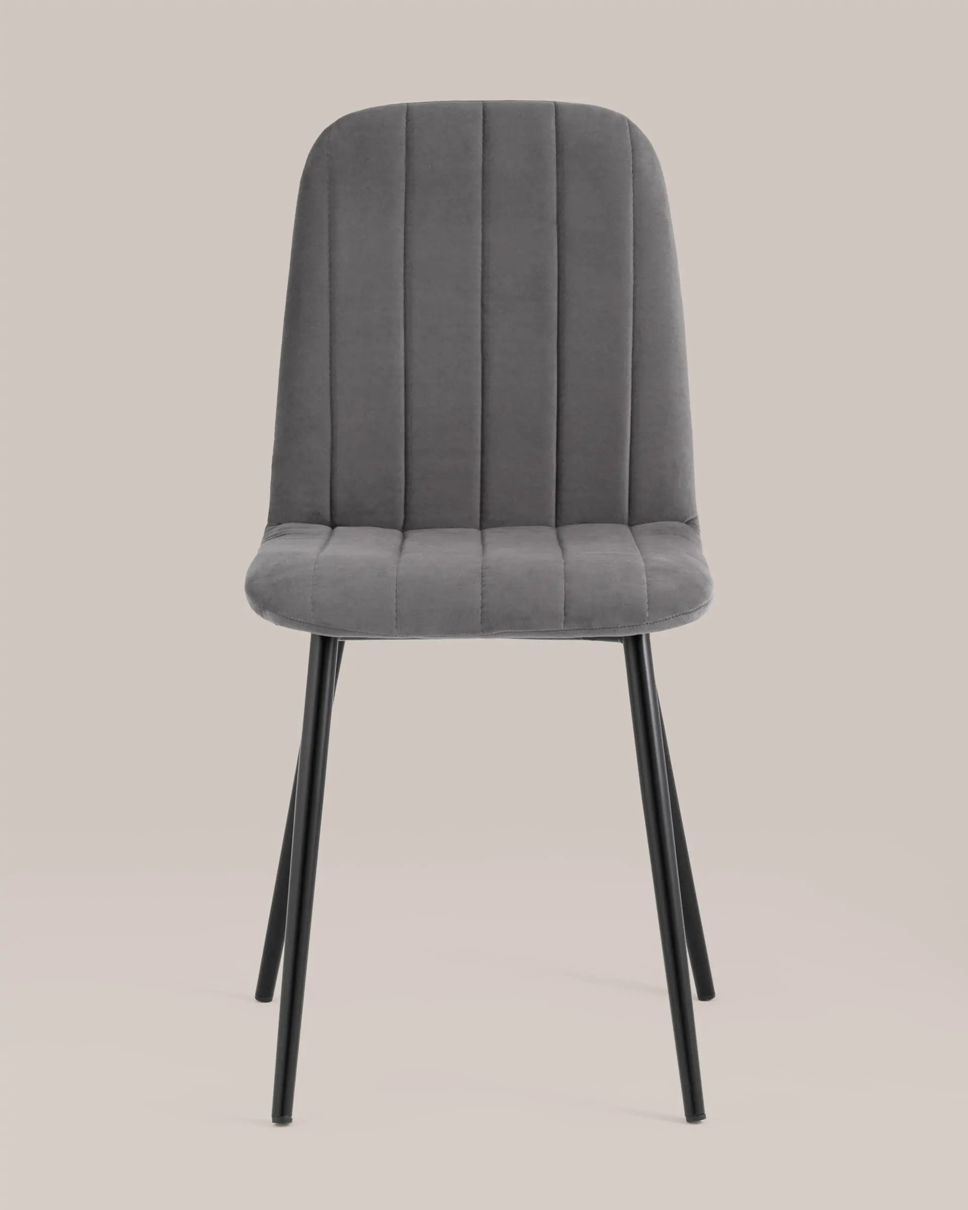 Стул Easy велюр тёмно-серый 2 шт. комплект