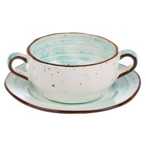 Бульонная пара P.L. Proff Cuisine Fusion Coral 300 мл, D 105 мм, H 55 мм артикул 2030649 кор=32/4