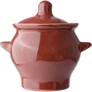 Горшочек для запекания Борисовская Керамика «№6»; 0,65л; D12, H12см,керамика; темо-коричневый артикул ОБЧ00000343к