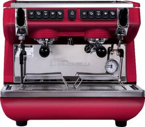 Кофемашина рожковая автоматическая Nuova Simonelli Appia Life Compact 2Gr V 220V red+economizer+high groups