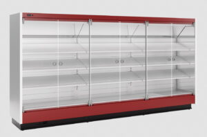 Пристенная витрина Марихолодмаш София 195/71 ВХСп-3,75 со стеклянными дверями фруктовая