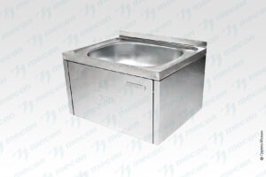 Рукомойник технологический бедренный РТБн - 500*400*300 "Norma Inox", борт, отв. д/смесит.