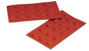 Форма силиконовая P.L. Proff Cuisine "Ракушка" 15 ячеек 45*34 мм, h 10 мм (30*17,5 см)