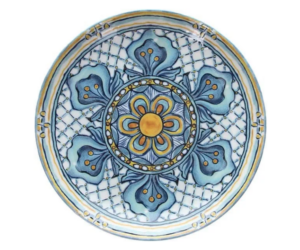 Тарелка Tognana Positano D 280 мм, H 30 мм, васильковый/горчичный артикул AZ022288614