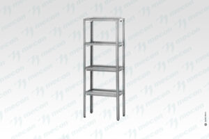 Стеллаж для сушки посуды ССПб - 600*300*1600 "Base" (сетки "стаканы" - 4 шт.)