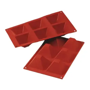 Форма силиконовая P.L. Proff Cuisine "Пирамида" 6 ячеек 71*71 мм, h 40 мм (30*17,5 см)